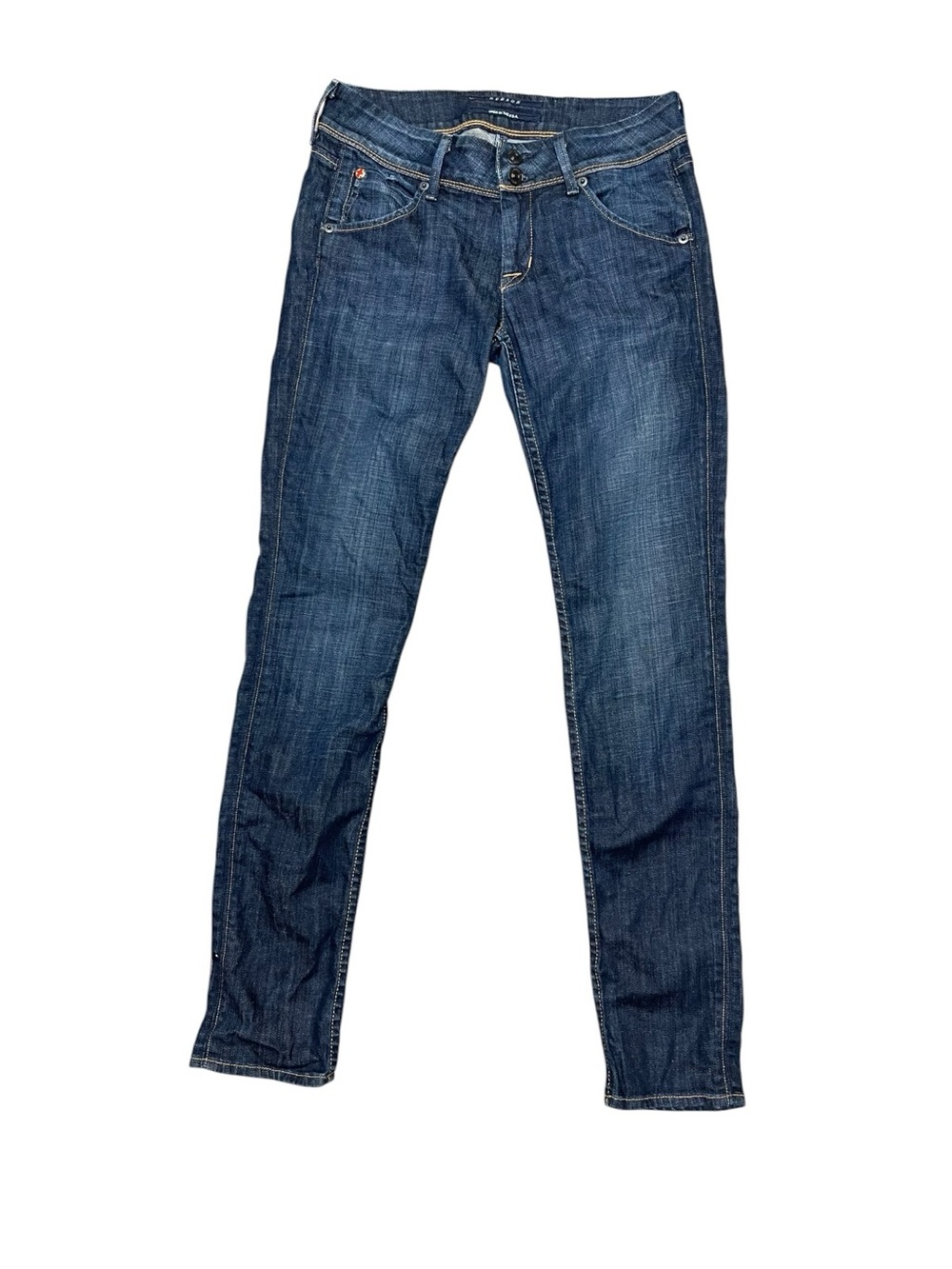 Hudson Jeans Womens 27 Button Fly Skinny Blue Made USA Flap Pocket Denim